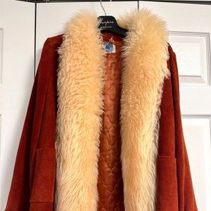 Vintage 70s Suede and Shearling Coat